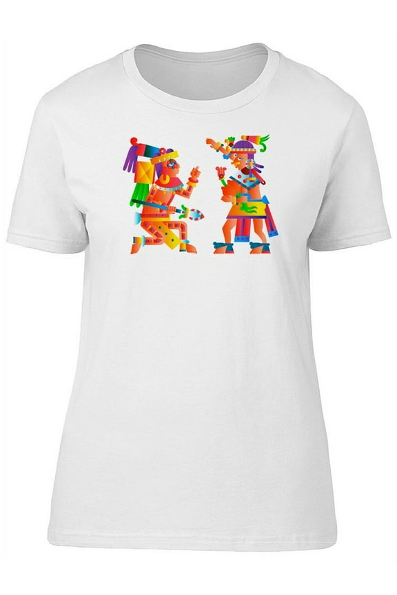 Indigenous Native Aztec Design T-Shirt Women -Image by Shutterstock, Female Medium