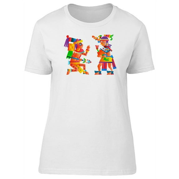 Indigenous Native Aztec Design T-Shirt Women -Image by Shutterstock, Female Small