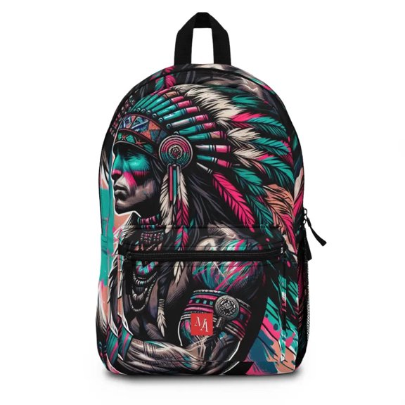 Indigenous Strength Displayed in Street Art - Backpack