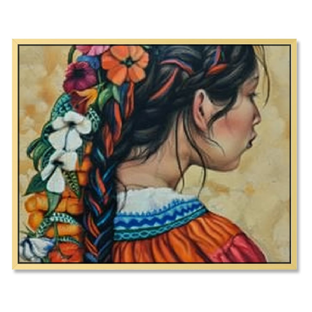 Indigenous Women Poster Oil Painting Guatemalan Art Mayan Painting