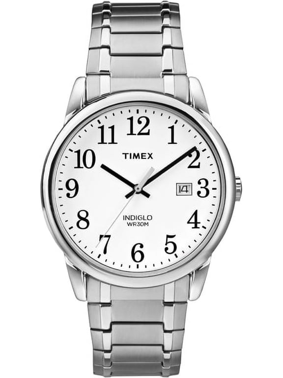 Indiglo by Timex Men's Wristwatch, Silver, WR30M