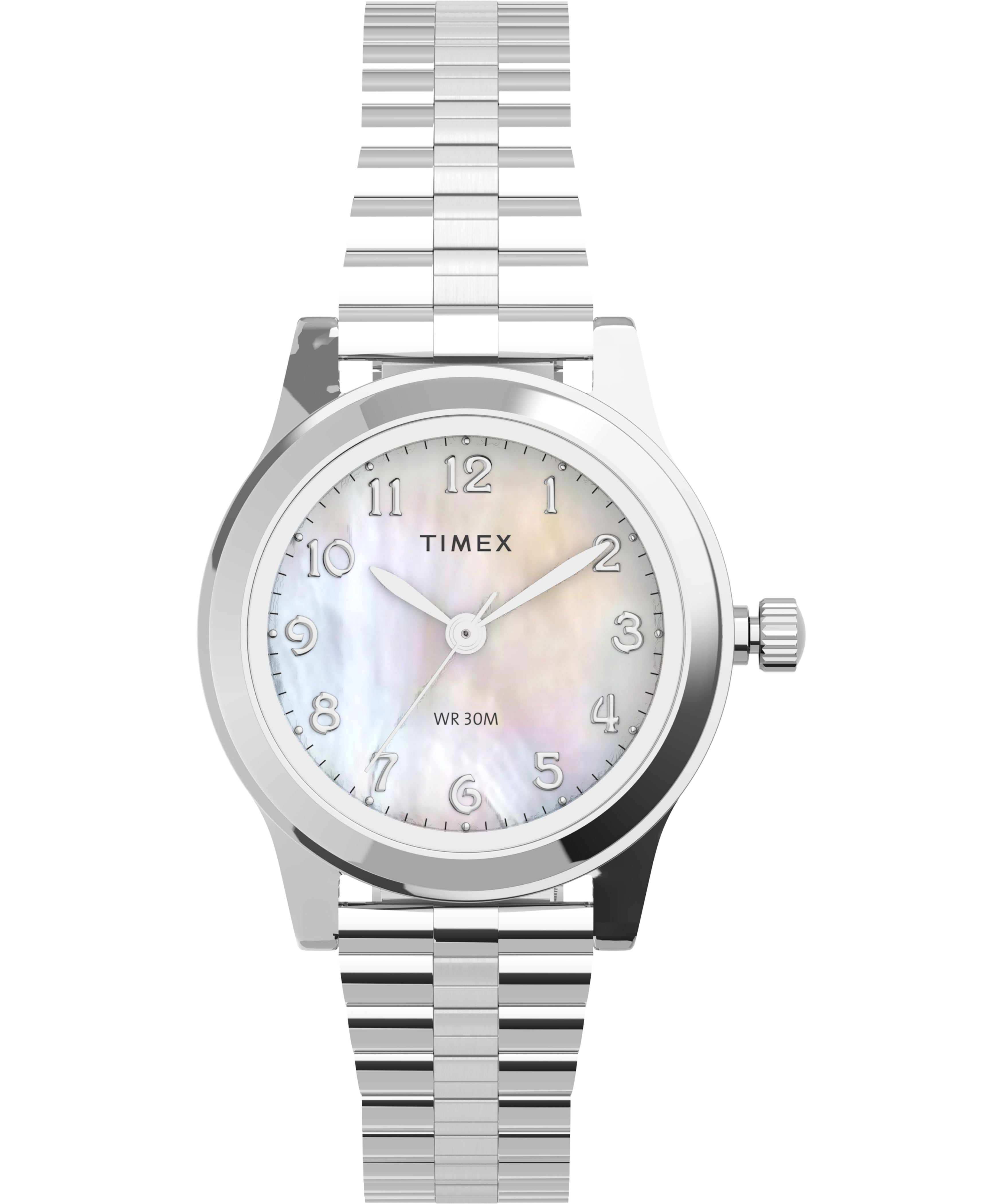 Timex Women's Stainless Steel Wristwatch with Indiglo Nightlight