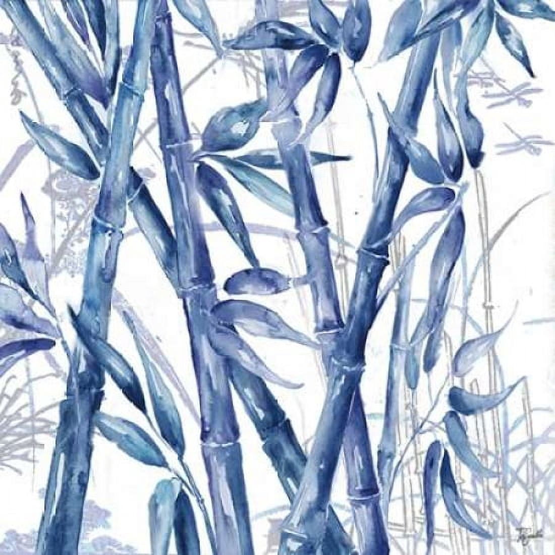 Indigo Asian Bamboo II Canvas Art - Tre Sorelle Studios (24 x 24)
