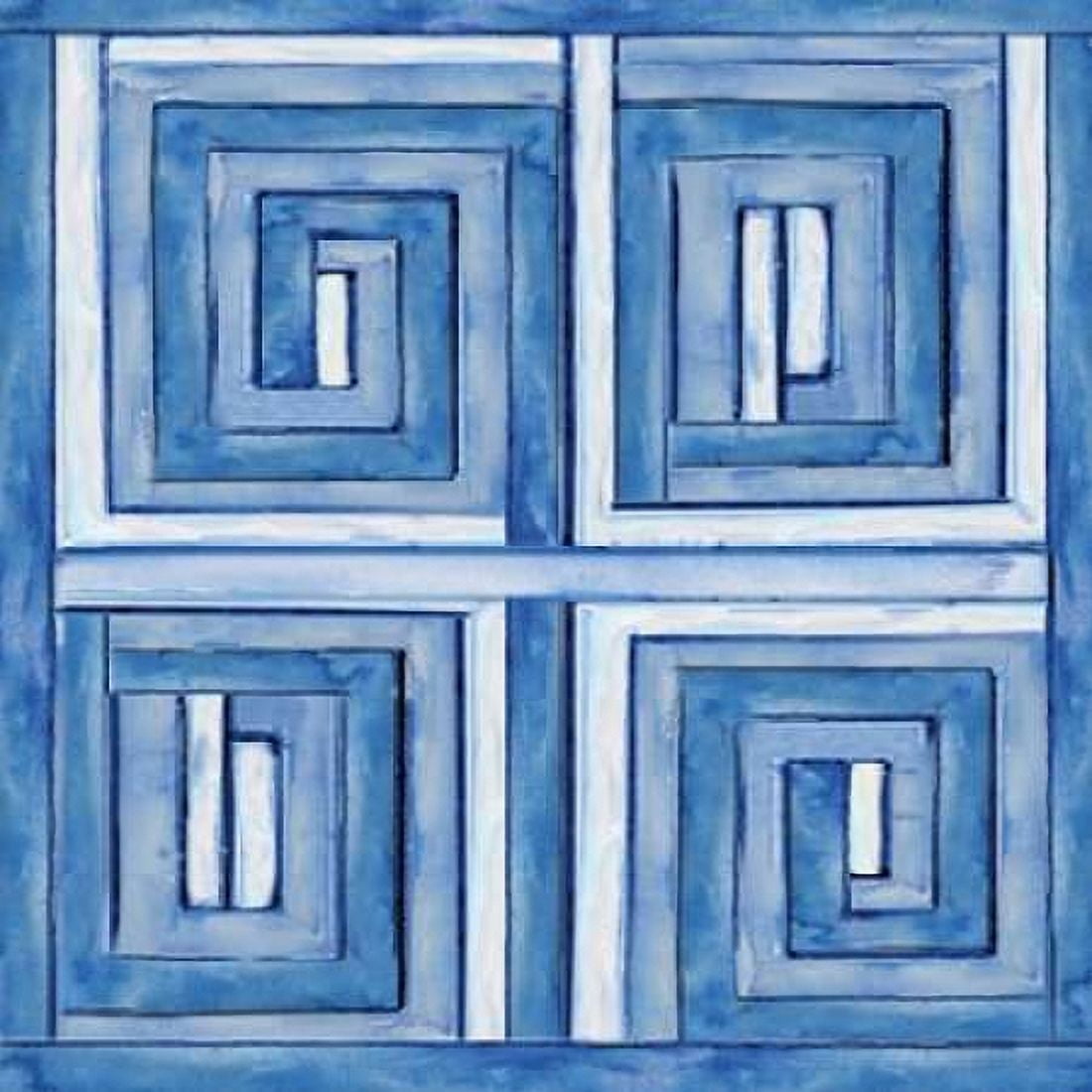 Indigo Asian Influence III Canvas Art - Tre Sorelle Studios (24 x 24)