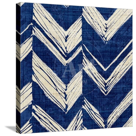 Indigo Batik II, Abstract Stretched Canvas Wall Art by Wild Apple Portfolio Sold by Art.Com