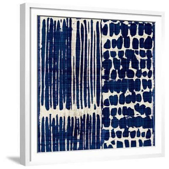 Indigo Batik III, Framed Art Print Wall Art by Wild Apple Portfolio Sold by Art.Com