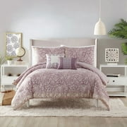 Indigo Bazaar Trading Company Purple Socorro 5-Piece Cotton Comforter Set, King