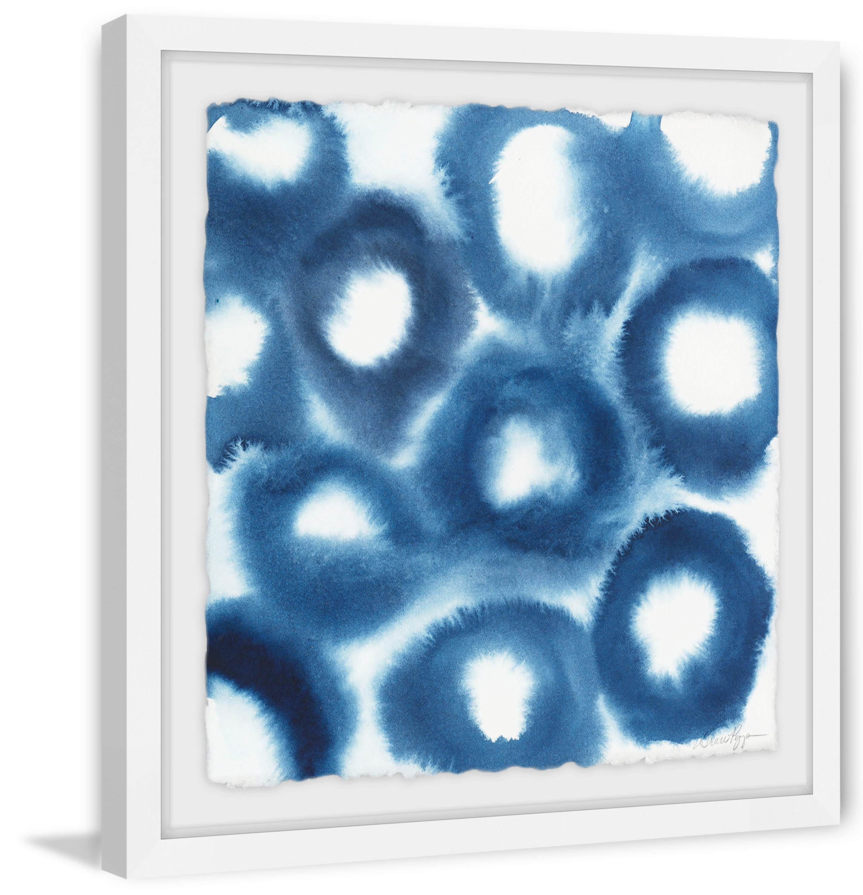 Indigo Bleed II Framed Painting Print
