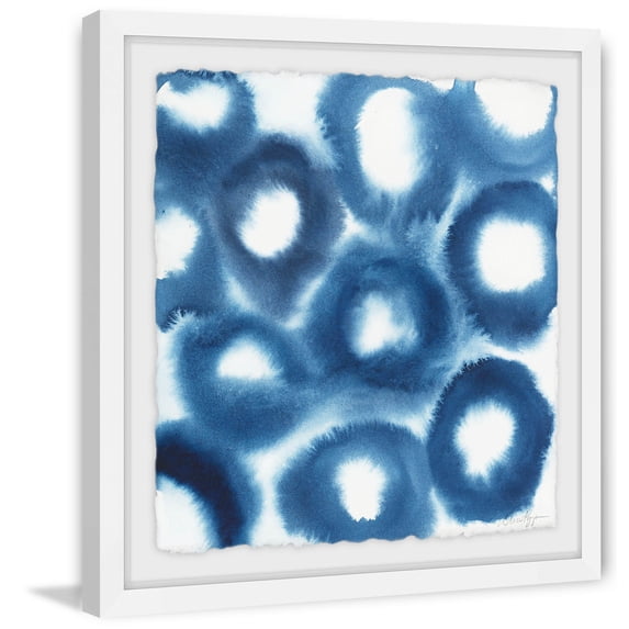 Indigo Bleed II Framed Painting Print