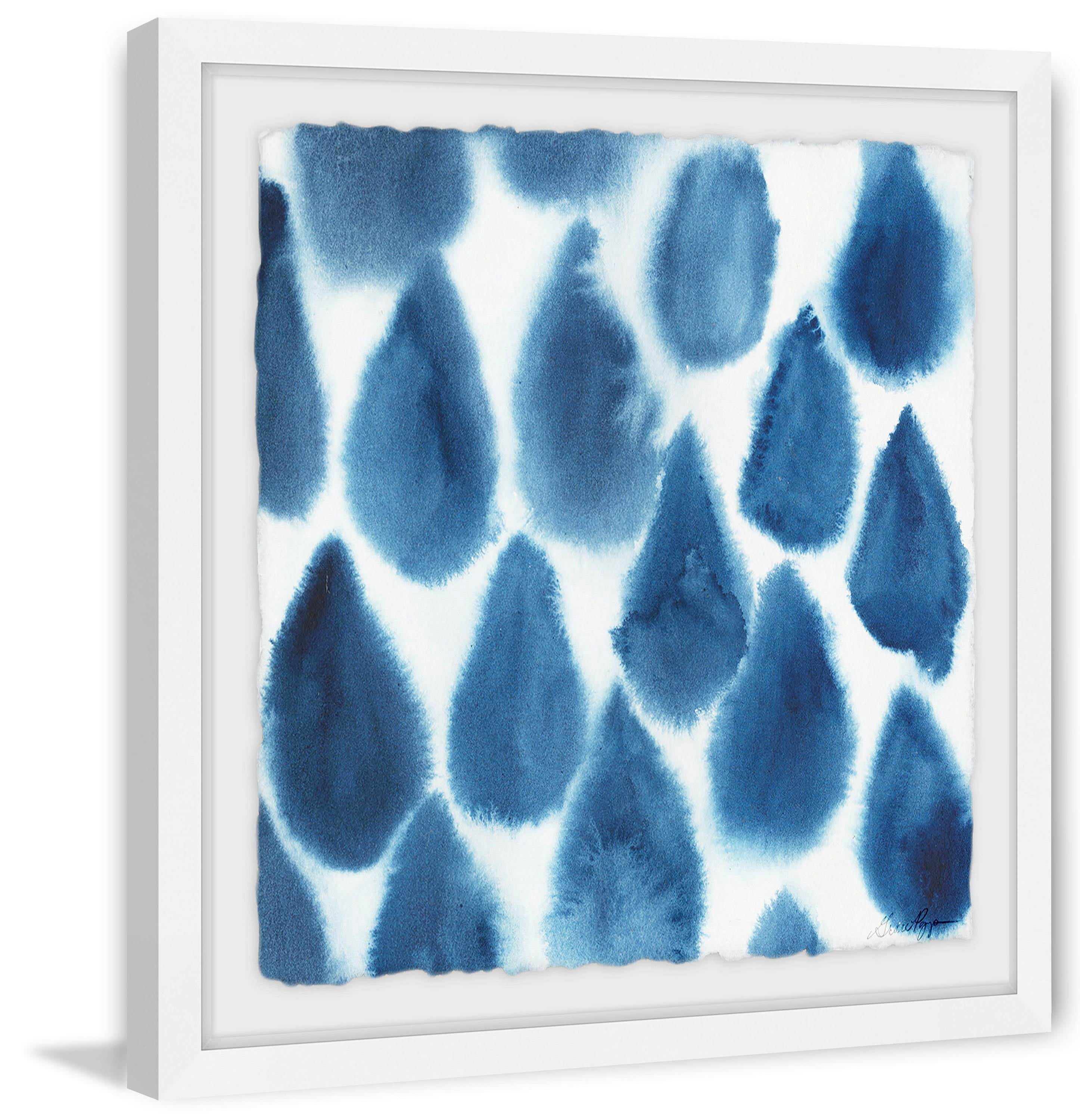Indigo Bleed III Framed Painting Print