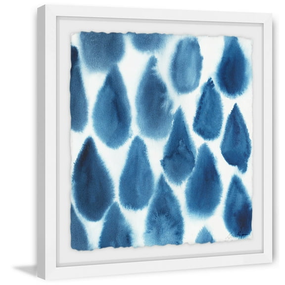 Indigo Bleed III Framed Painting Print