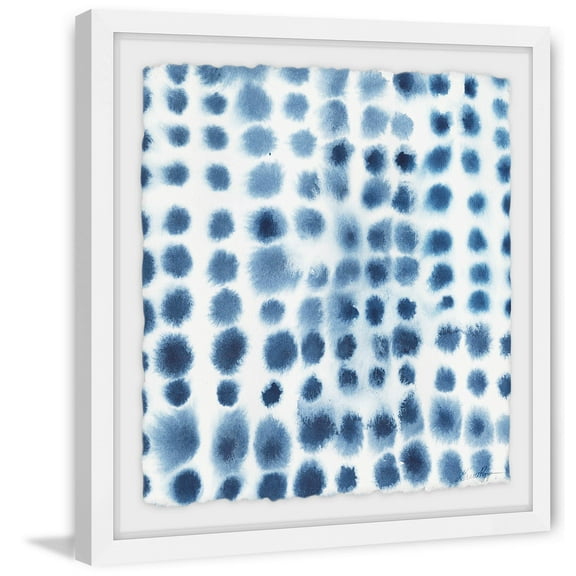Indigo Bleed VI Framed Painting Print