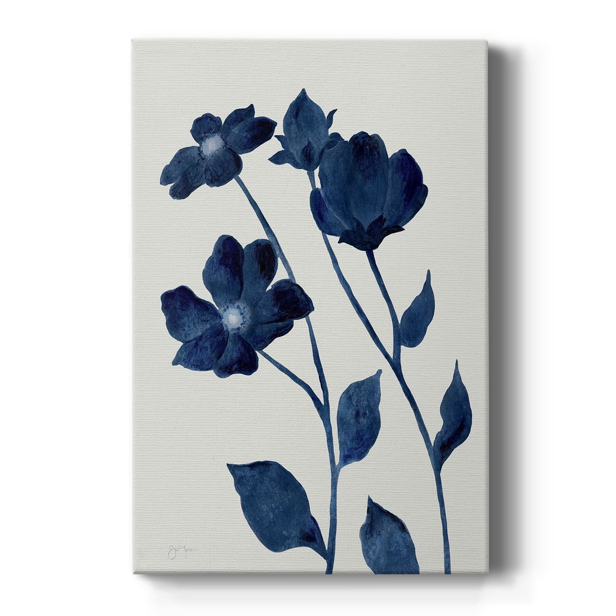 Indigo Bloom I Premium Gallery Wrapped Canvas - Ready to Hang