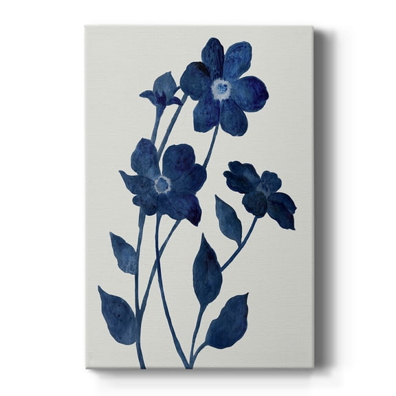Indigo Bloom II Premium Gallery Wrapped Canvas - Ready to Hang