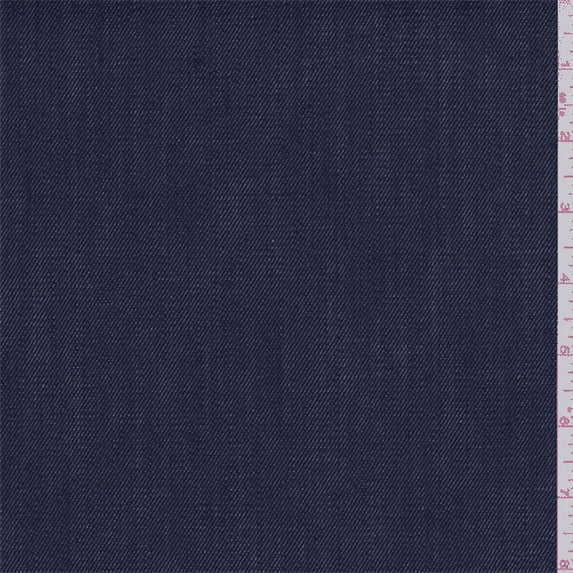 Indigo Blue Stretch Denim, Fabric Sold By the Yard