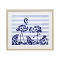 thumbnail image 1 of Stupell Industries Indigo Brushstroke Flamingos Birch Framed Print Under Glass, design by Paul Brent, 17 x 21, 1 of 10