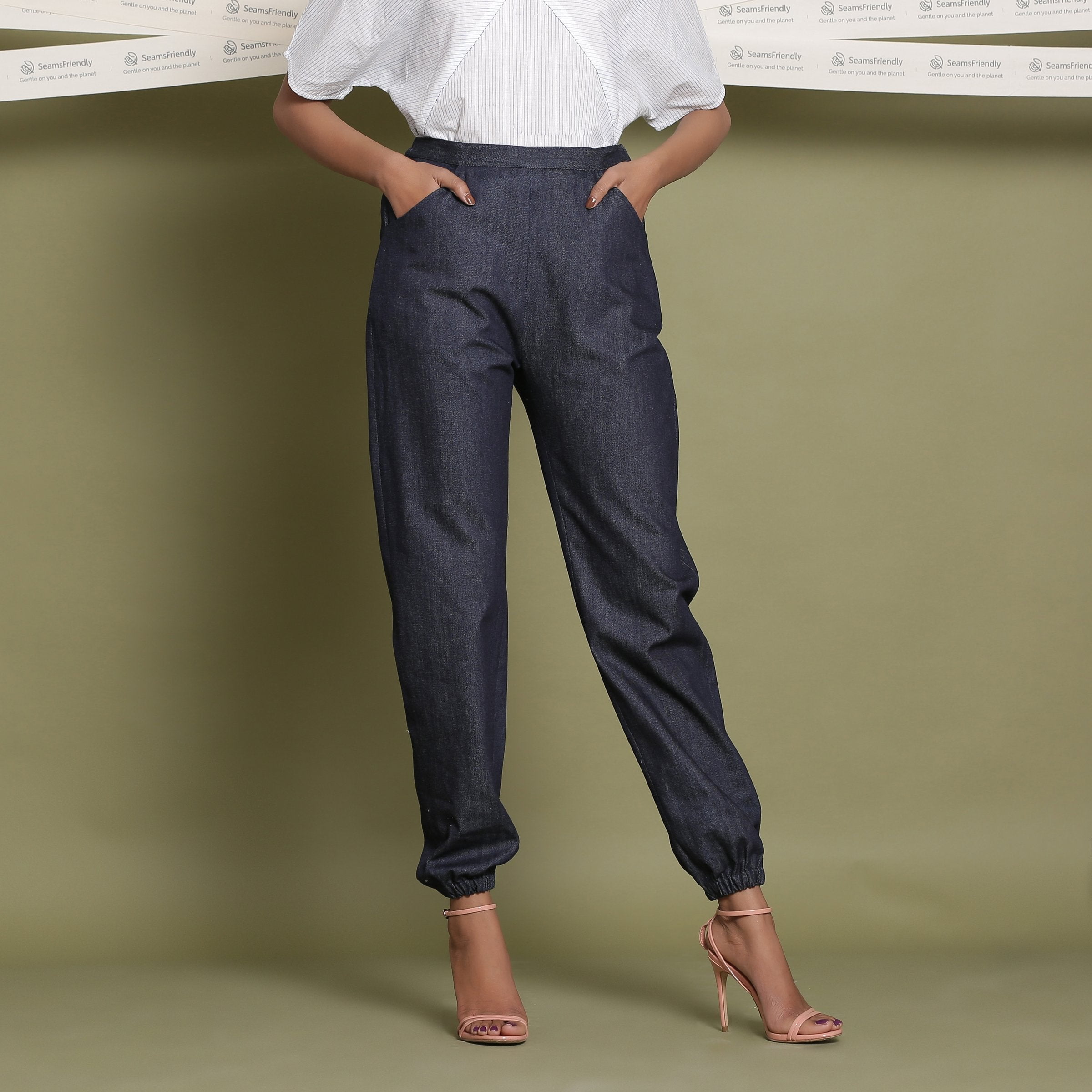 Denim Jogger Pants