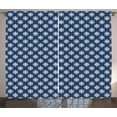 thumbnail image 1 of Ambesonne Indigo Curtains 2 Panel Set, Greek House Tile Themed, 108" x 63", Navy Blue and White, 1 of 2