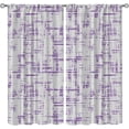 thumbnail image 1 of Indigo Eggplant Purple Stripe Blackout Curtains & Drapes, Retro Vintage 60s 70s Large Pinch Pleated Curtains, Wind Blocking and Light Blocking Window Shades for Living Room Bedroom-W42xL63in, 1 of 6