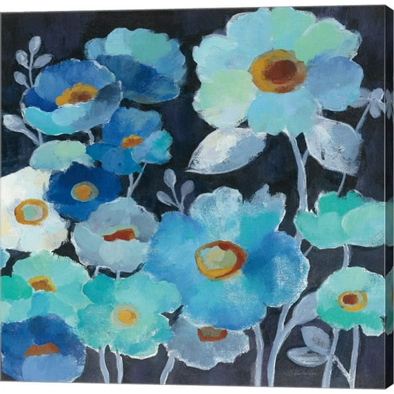 Indigo Flowers III by Silvia Vassileva, Canvas Wall Art