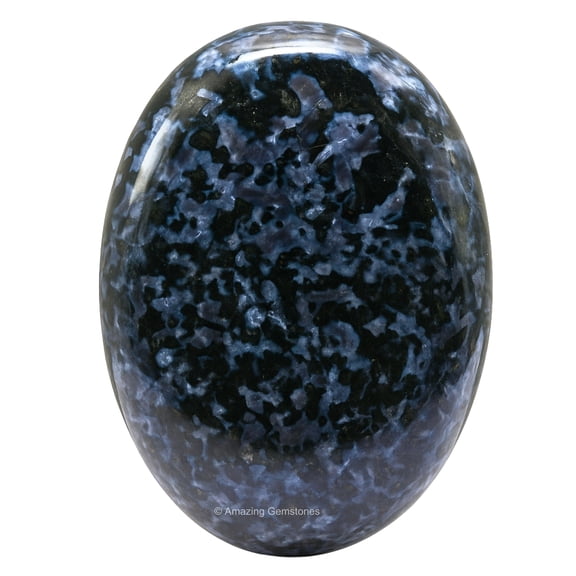 Indigo Gabbrow Jasper Crystal Palm Stone