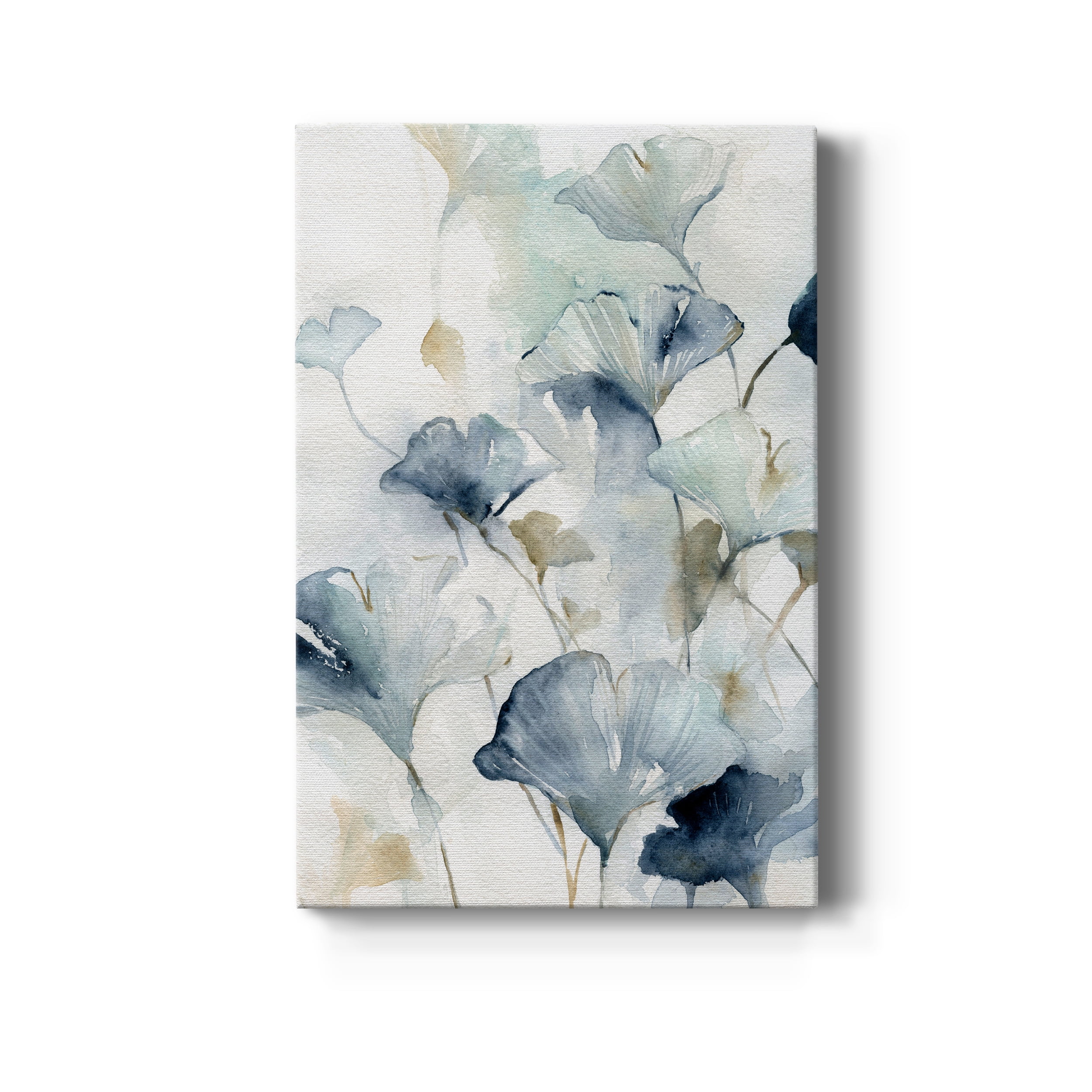 Indigo Ginkgo II Premium Gallery Wrapped Canvas - Ready to Hang - 12 x 18