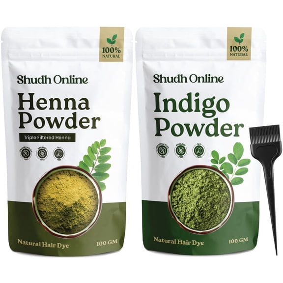 Indigo & Henna Powder Combo Hair Color - 7 Oz (3.5 Oz Each)