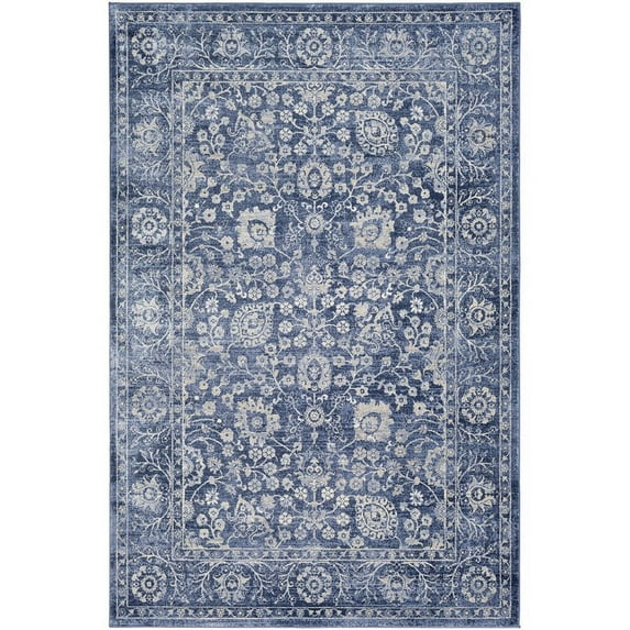 Indigo IGO-2314 2' x 2'11" Rug in Navy/Bright Blue/Beige/White