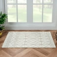 thumbnail image 1 of Indigo Ink Tribal Diamond Bohemian Neutral Geometric Indoor Area Rug, 2' x 3', Machine Washable, 1 of 5