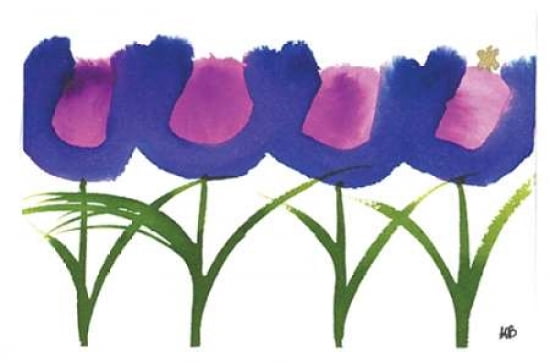 Indigo Iris Canvas Art - Beth Bonart (24 x 36)
