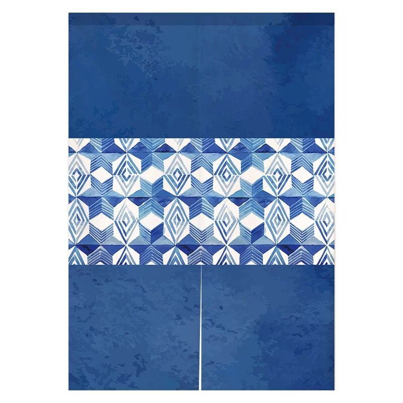White - Shibori Tie-Dye Cotton Door Curtain (7 x 3 feet) (Single Piece)