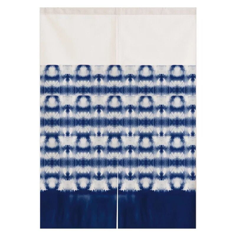 Yellow - Tie & Dye Cotton Shibori Curtain for Door (Set of 2) 09