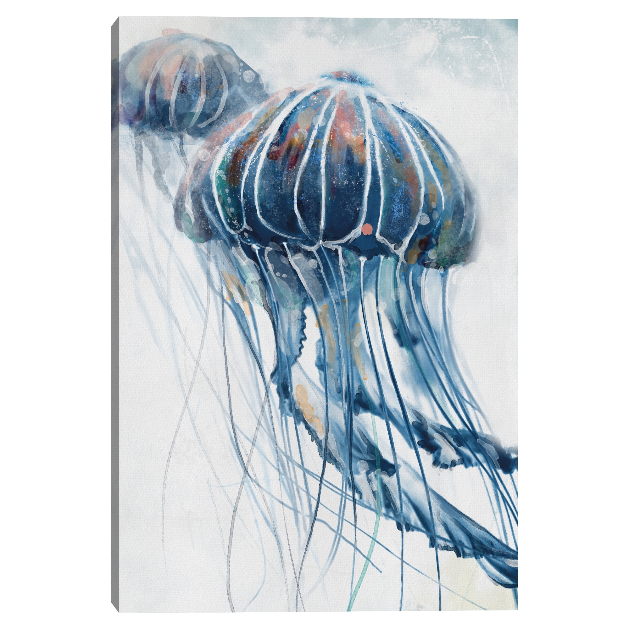 Indigo Jellies by Studio Arts Canvas Art Print, 1.5" x 18"