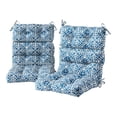 thumbnail image 1 of Indigo Lattice 44 x 22 in. Outdoor High Back Chair Cushion (2-Pack) by Greendale Home Fashions, 1 of 101
