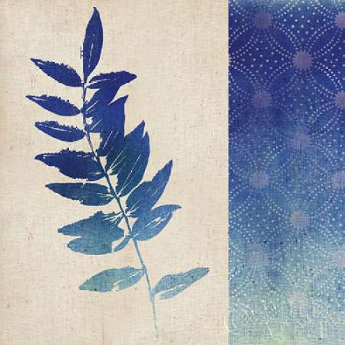 Indigo Leaves IV Canvas Art - Studio Mousseau (24 x 24)