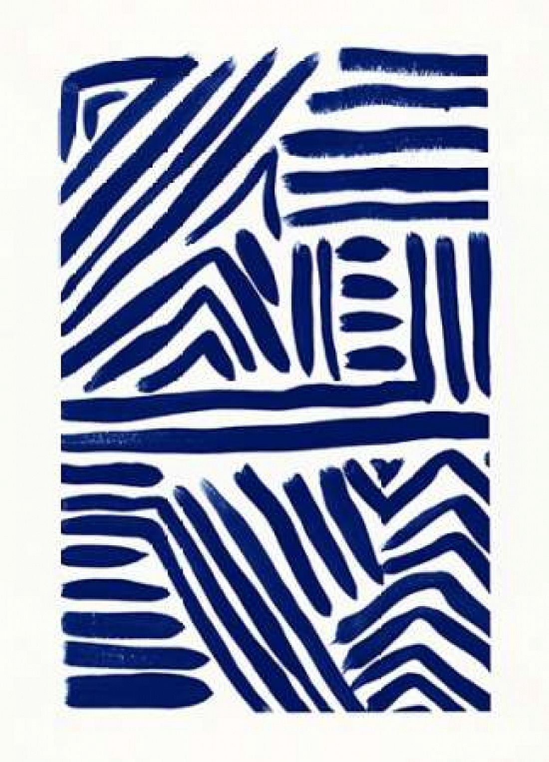Indigo Lines Canvas Art - Evangeline Taylor (18 x 24)