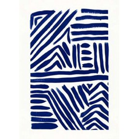 Indigo Lines Canvas Art - Evangeline Taylor (18 x 24)