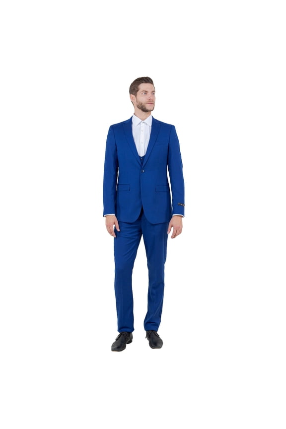 Indigo Men's Ultra Slim-Fit 3pc Suit w/ Expandable Waistband