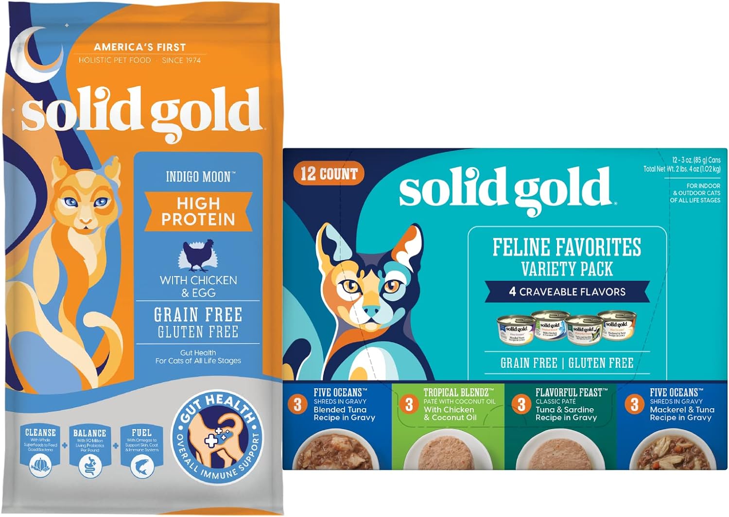 Indigo Moon Dry Cat Food with Digestive Probiotics for Cats Grain