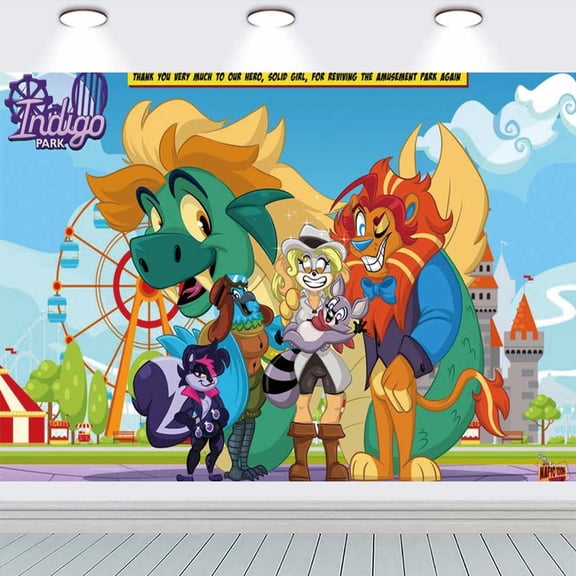 Indigo Park Birthday Party Supplies Banner Backdrop Background Taspestry Poster Wall Decor