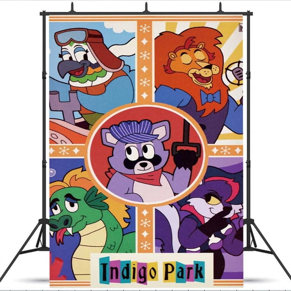 Indigo Park Party Supplies Backdrop Banner Poster Birthday Decorations Background for Photography Taspestry