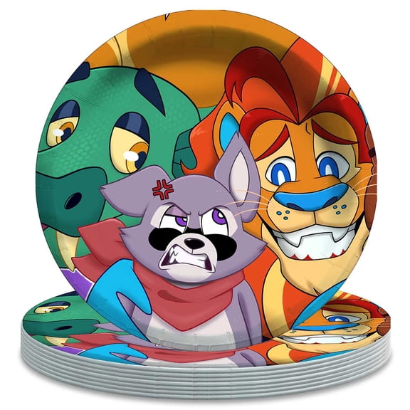 Indigo Park Themed Birthday Disposable Tableware - 7 Inch Paper Plates Party Supply Decorations