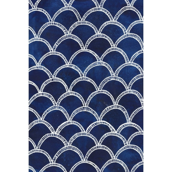"Indigo Pattern II" Painting Print on Wrapped Canvas