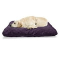 thumbnail image 1 of Indigo Pet Bed, Oriental Design with Floral Swirl Leaf Details Image Print, Chew Resistant Pad for Dogs and Cats Cushion with Removable Cover, 24" x 39", Eggplant Purple, by Ambesonne, 1 of 4