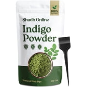 Indigo Powder for Hair 3.5 oz - 100g Pure Indigo Hair Dye Neela Powder, Indigofera Tinctoria Herbs - Color your Hair Black