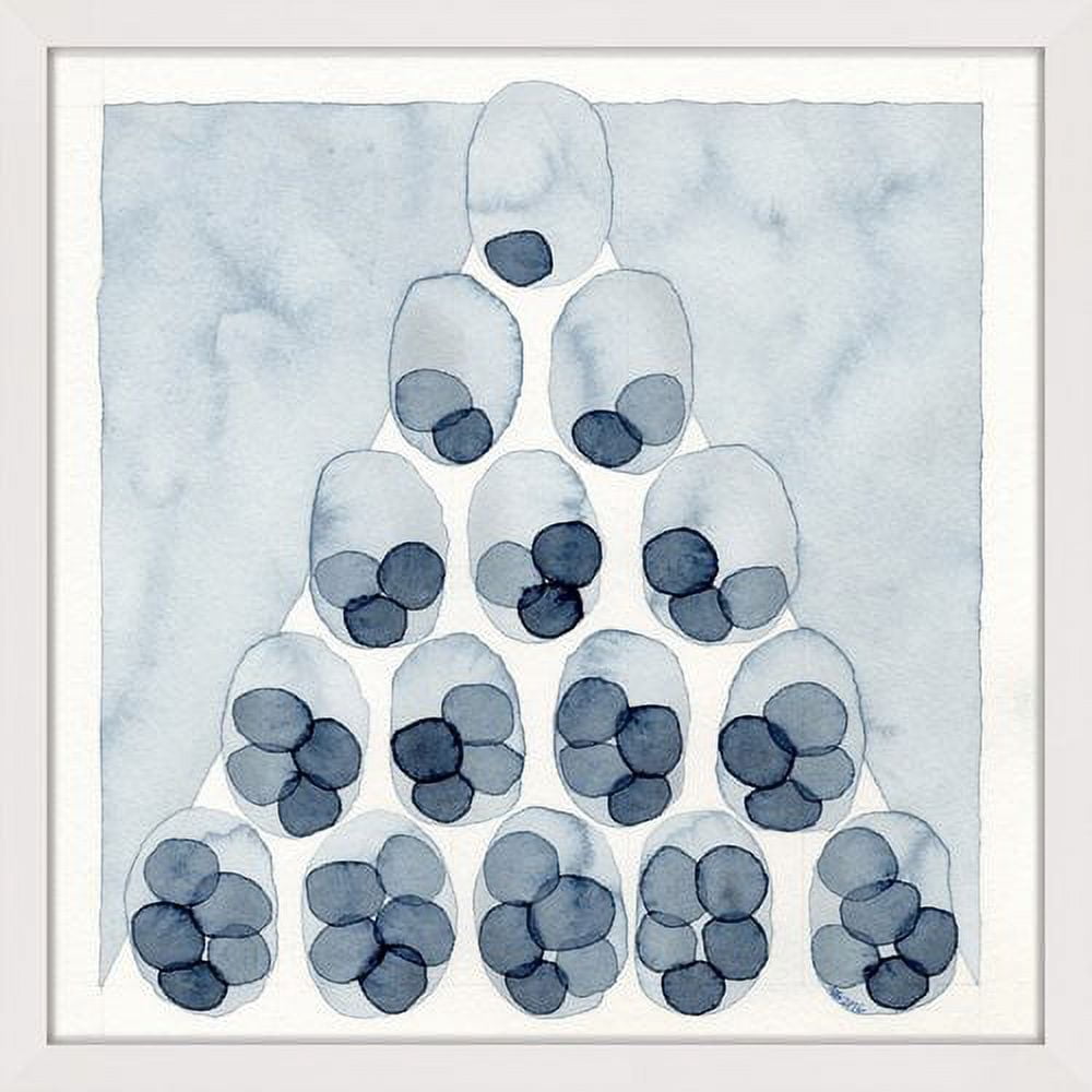 "Indigo Pyramid" by Nikki Galapon Framed Painting Print