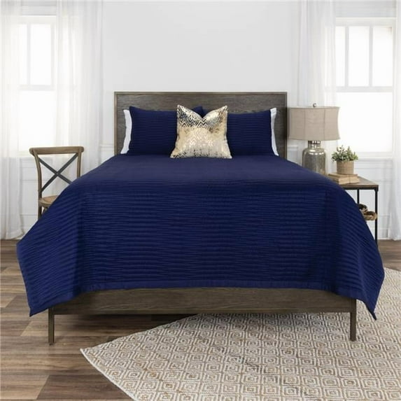 Indigo Queen Size Microfiber 300 Thread Count Machine Washable Down Alternative Comforter