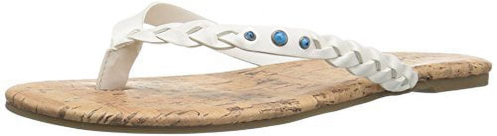 Indigo Rd. Women s Barce Flat Sandal White 5.5 Medium US