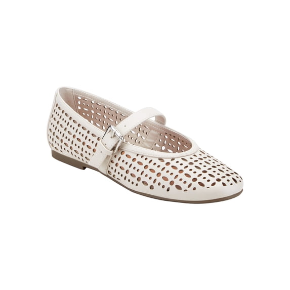 indigo rd Women's Dottey Perforated Mary Jane Flat