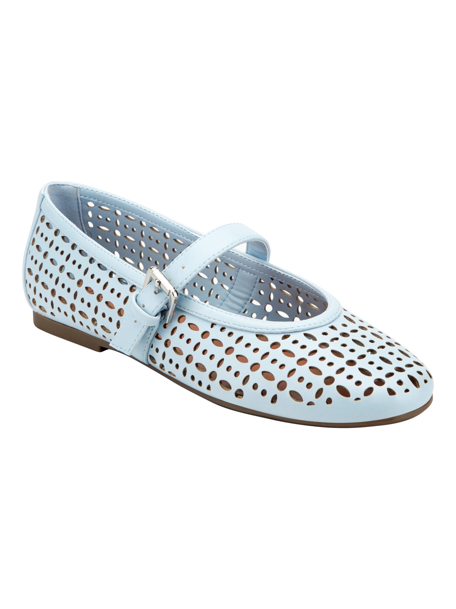 indigo rd Women's Dottey Perforated Mary Jane Flat